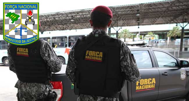 Imagem de agentes da Força Nacional de Segurança Pública