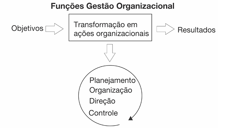  Infográfico das funções da gestão de organização