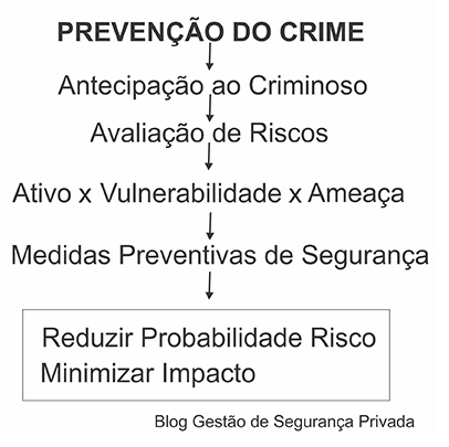 Infográfico fluxograma da prevenção do crime