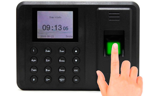Imagem de um aparelho de Registro de Ponto Biométrico.