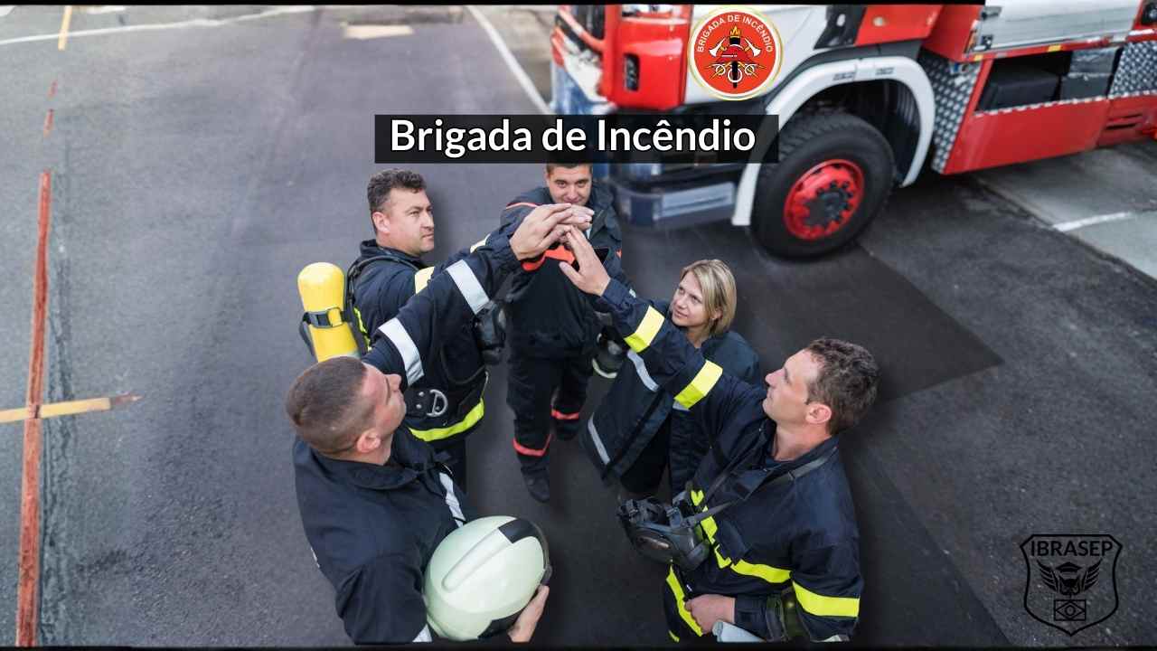 Equipe de um Brigada de Incêndio